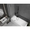 Mexen Next Badewannenabtrennung 1-flügelig 60 x 150 cm, matt, Gun Metal - 895-060-000-00-30-95