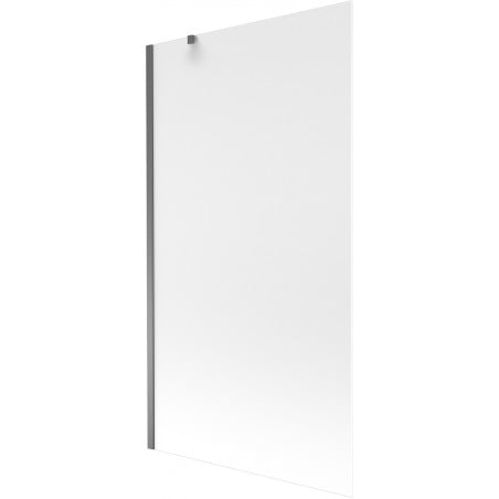 Mexen Next Badewannenabtrennung 1-flügelig 100 x 150 cm, Milchglas, Gun Metal - 895-100-000-00-30-95