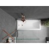 Mexen Next Badewannenwand 1-flügelig 90 x 150 cm, transparent, gebürstetes Kupfer - 895-090-000-00-00-65