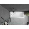 Mexen Next Badewannenwand 1-flügelig 90 x 150 cm, transparent, Gun Metal - 895-090-000-00-00-95