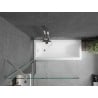 Mexen Next Badewannenfaltwand 1-flügelig 90 x 150 cm, transparent, gebürstetes Nickel - 895-090-000-00-00-97