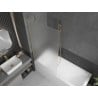 Mexen Next Badewannenabtrennung 1-flügelig 90 x 150 cm, matt, gebürstetes Gold - 895-090-000-00-30-55