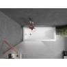Mexen Next Badewannenabtrennung 1-flügelig 90 x 150 cm, matt, gebürstetes Kupfer - 895-090-000-00-30-65
