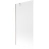 Mexen Next Badewannenabtrennung 1-flügelig 90 x 150 cm, matt, gebürsteter Nickel - 895-090-000-00-30-97