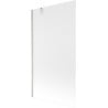 Mexen Next 1-flügelige Badewannenwand 100 x 150 cm, matt, gebürsteter Nickel - 895-100-000-00-30-97
