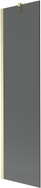 Mexen Next Duschabtrennung 1-flügelig 50 x 150 cm, Graphit, gebürstetes Gold - 895-050-000-00-40-55