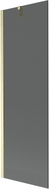 Mexen Next Wannenschirm, 1-flügelig, 60 x 150 cm, grafit, gebürstet gold - 895-060-000-00-40-55