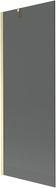 Mexen Next Badewannenfaltwand 1-flügelig 70 x 150 cm, Graphit, gebürstetes Gold - 895-070-000-00-40-55