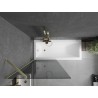 Mexen Next Badewannenabtrennung 1-flügelig 80 x 150 cm, graphit, gebürstetes Gold - 895-080-000-00-40-55