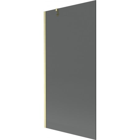 Mexen Next Duschabtrennung für die Badewanne 1-flügelig 90 x 150 cm, Graphit, gebürstetes Gold - 895-090-000-00-40-55