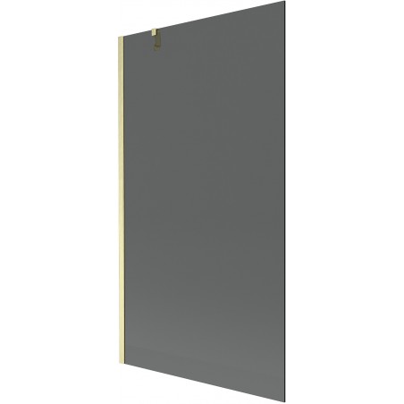 Mexen Next 1-flügelige Badewannenwand 100 x 150 cm, Graphit, gebürstetes Gold - 895-100-000-00-40-55