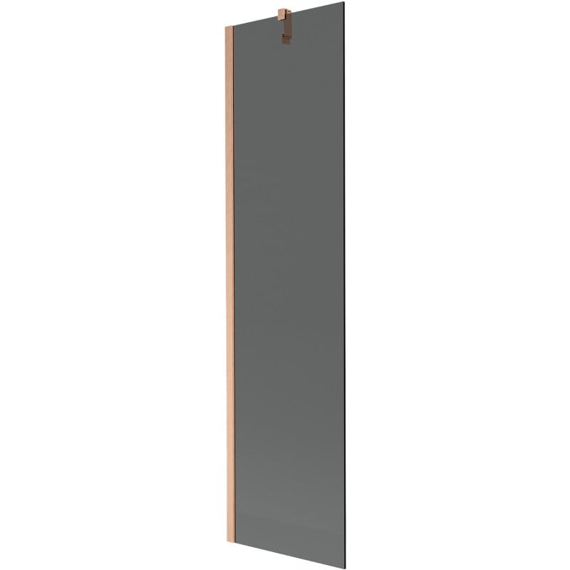 Mexen Next Badewannenfaltwand 1-flügelig 50 x 150 cm, Graphit, gebürstetes Kupfer - 895-050-000-00-40-65