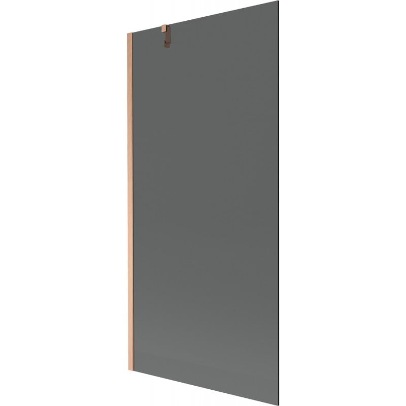 Mexen Next Badewannenabtrennung 1-flügelig 90 x 150 cm, grafit, gebürstetes Kupfer - 895-090-000-00-40-65