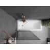 Mexen Next Badewannenabtrennung 1-flügelig 90 x 150 cm, grafit, gebürstetes Kupfer - 895-090-000-00-40-65