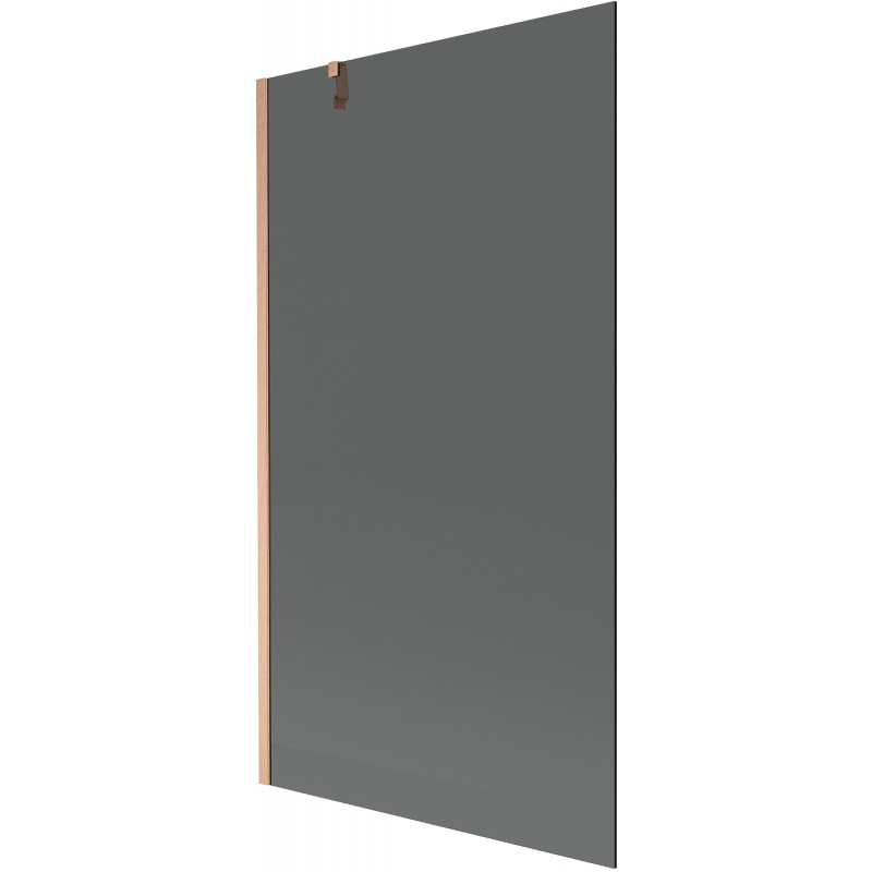 Mexen Next Wannenspritzschutz 1-flügelig 100 x 150 cm, Graphit, gebürstetes Kupfer - 895-100-000-00-40-65