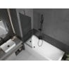 Mexen Next Badewannenabtrennung 1-flügelig 50 x 150 cm, Grafit, Gun Gray gebürstet - 895-050-000-00-40-66