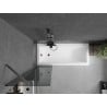 Mexen Next Badewannenabtrennung 1-flügelig 50 x 150 cm, Grafit, Gun Gray gebürstet - 895-050-000-00-40-66