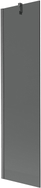 Mexen Next Badewannenabtrennung 1-flügelig 50 x 150 cm, Grafit, Gun Gray gebürstet - 895-050-000-00-40-66