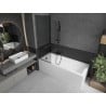 Mexen Next Badewannenfaltwand 1-flügelig 60 x 150 cm, grafit, gebürstetes Gun Gray - 895-060-000-00-40-66