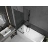 Mexen Next Badewannenfaltwand 1-flügelig 60 x 150 cm, grafit, gebürstetes Gun Gray - 895-060-000-00-40-66