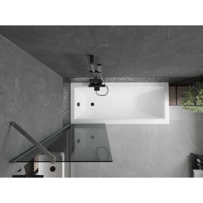 Mexen Next Badewannenfaltwand 1-flügelig 60 x 150 cm, grafit, gebürstetes Gun Gray - 895-060-000-00-40-66