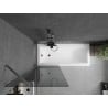 Mexen Next Badewannenfaltwand, 1-flügelig 70 x 150 cm, grafit, gebürstetes Gun Gray - 895-070-000-00-40-66