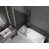 Mexen Next 1-flügelige Badewannenabtrennung 80 x 150 cm, grafit, gebürstet gun gray - 895-080-000-00-40-66