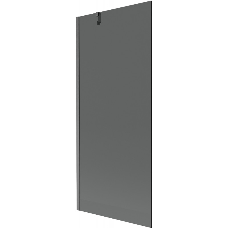 Mexen Next 1-flügelige Badewannenabtrennung 80 x 150 cm, grafit, gebürstet gun gray - 895-080-000-00-40-66
