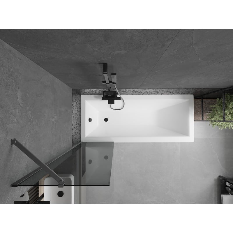 Mexen Next Badewannenfaltwand 1-flügelig 50 x 150 cm, Graphit, Gun Metal - 895-050-000-00-40-95