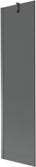 Mexen Next Badewannenfaltwand 1-flügelig 50 x 150 cm, Graphit, Gun Metal - 895-050-000-00-40-95