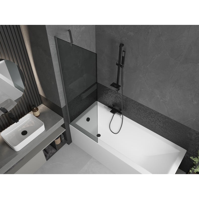 Mexen Next Badewannenfaltwand einflügelig 60 x 150 cm, graphit, Gun Metal - 895-060-000-00-40-95
