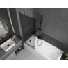 Mexen Next Badewannenabtrennung 1-flügelig 70 x 150 cm, Graphit, Gun Metal - 895-070-000-00-40-95