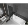 Mexen Next Badewannenfaltwand 1-teilig 50 x 150 cm, Graphit, gebürsteter Nickel - 895-050-000-00-40-97