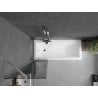 Mexen Next Badewannenfaltwand 1-teilig 50 x 150 cm, Graphit, gebürsteter Nickel - 895-050-000-00-40-97