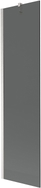 Mexen Next Badewannenfaltwand 1-teilig 50 x 150 cm, Graphit, gebürsteter Nickel - 895-050-000-00-40-97