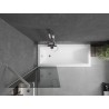 Mexen Next Badewannenabtrennung 1-flügelig 60 x 150 cm, grafit, gebürsteter Nickel - 895-060-000-00-40-97
