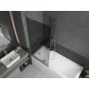Mexen Next Badewannenabtrennung 1-flügelig 80 x 150 cm, Graphit, Gebürsteter Nickel - 895-080-000-00-40-97
