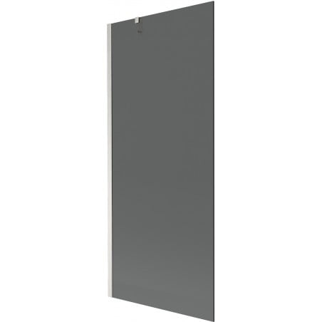 Mexen Next Badewannenabtrennung 1-flügelig 80 x 150 cm, Graphit, Gebürsteter Nickel - 895-080-000-00-40-97