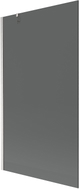 Mexen Next Badewannenabtrennung 1-flügelig 100 x 150 cm, Graphit, gebürstetes Nickel - 895-100-000-00-40-97