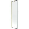 Mexen Next Duschwand 1-flügelig 50 x 150 cm, schwarzer Rahmen, gebürstetes Gold - 895-050-000-00-70-55