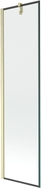 Mexen Next Duschwand 1-flügelig 50 x 150 cm, schwarzer Rahmen, gebürstetes Gold - 895-050-000-00-70-55