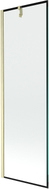 Mexen Next Badewannenfaltwand 1-flügelig 60 x 150 cm, schwarzer Rahmen, gebürstetes Gold - 895-060-000-00-70-55