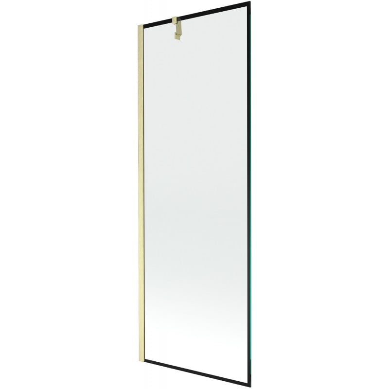 Mexen Next Badewannenwand 1-flügelig 70 x 150 cm, schwarzer Rahmen, gebürstetes Gold - 895-070-000-00-70-55
