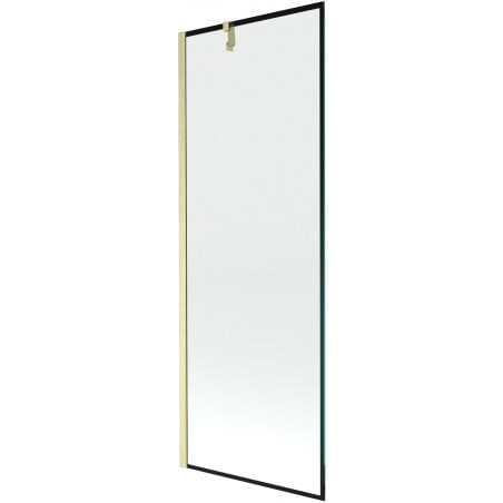 Mexen Next Badewannenwand 1-flügelig 70 x 150 cm, schwarzer Rahmen, gebürstetes Gold - 895-070-000-00-70-55