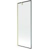 Mexen Next Badewannenwand 1-flügelig 70 x 150 cm, schwarzer Rahmen, gebürstetes Gold - 895-070-000-00-70-55