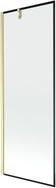 Mexen Next Badewannenwand 1-flügelig 70 x 150 cm, schwarzer Rahmen, gebürstetes Gold - 895-070-000-00-70-55