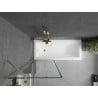 Mexen Next Badewannenwand 1-flügelig 70 x 150 cm, schwarzer Rahmen, gebürstetes Gold - 895-070-000-00-70-55