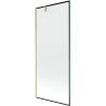 Mexen Next Badewannenfaltwand 1-flügelig 80 x 150 cm, schwarzer Rahmen, gebürstetes Gold - 895-080-000-00-70-55