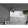 Mexen Next Badewannenfaltwand 1-flügelig 80 x 150 cm, schwarzer Rahmen, gebürstetes Gold - 895-080-000-00-70-55
