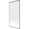 Mexen Next Badewannenfaltwand 1-flügelig 90 x 150 cm, schwarzer Rahmen, gebürstetes Gold - 895-090-000-00-70-55